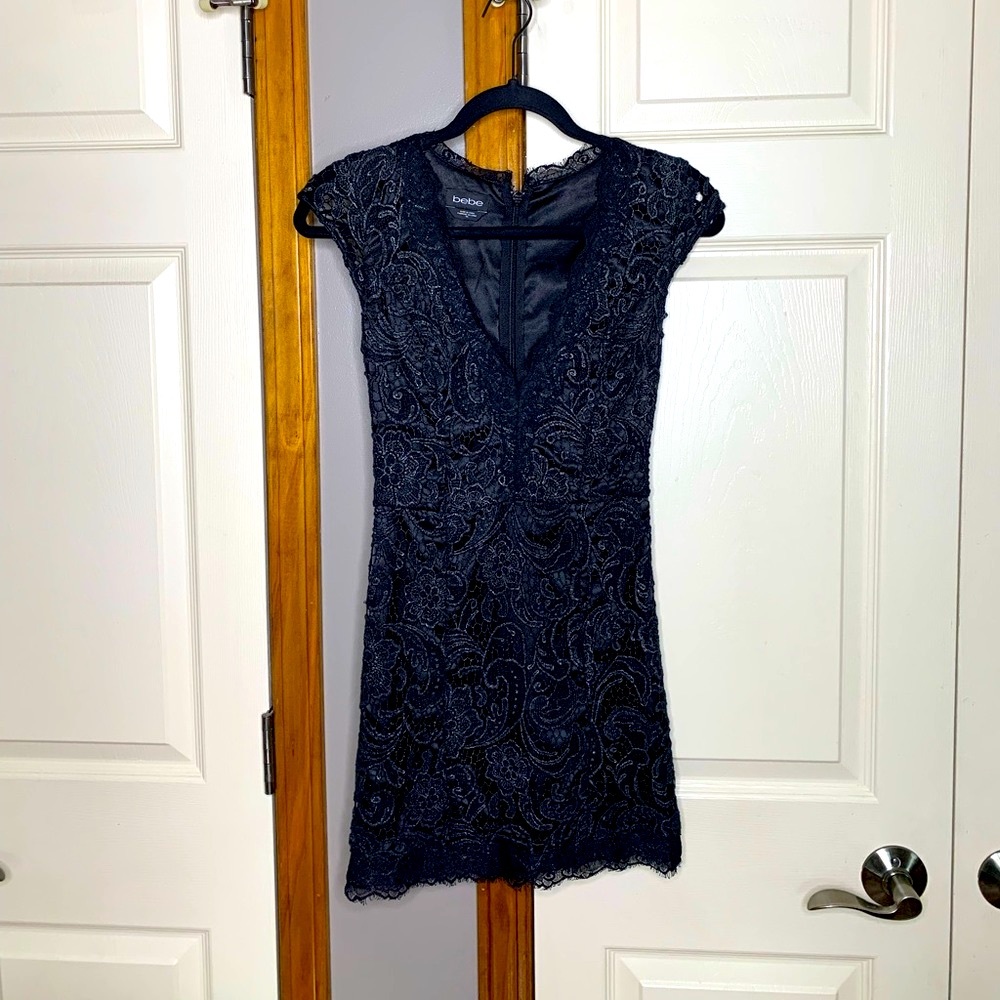 bebe Dress Size 00.  Black Lace.